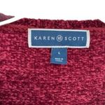 Karen Scott Chunky Knit Chenille Pullover Sweater in Merlot Photo 2