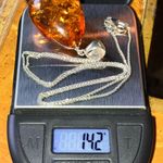 Natural Baltic Amber Sterling Silver Necklace Photo 7