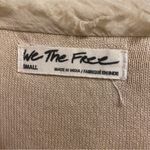 We The Free People Womens Top Shirt S Small Beige Embroidered Back Open Front Photo 1