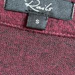 Rails  Leigh Port Maroon Velvet Lace Up Long Sleeve Top Relaxed sweater Photo 5