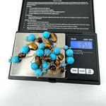 14K, turquoise and tiger’s eye beaded versatile necklace Gold Photo 8