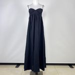 Farm Rio NWOT  Linen Blend Black Sleeveless Maxi Dress Size L Photo 1