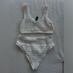 Beach Riot NWT Elliot Crochet White Bikini Set L Photo 9
