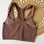 Suzette Collection  Brown Ribbed Sports Bra & Shorts Set Photo 5