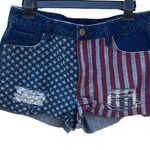 Design Lab  denim jean shorts American Flag size 28 Photo 6