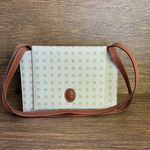 Vintage 2000s Kenzia By KU Italian Ivory Coated Canvas Leather Shoulder Bag Y2K Tan Photo 1