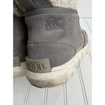 Sorel Kinetic Slim Boot Gray Suede Fleece Lined Winter Sneaker Boots Size 9 Photo 14