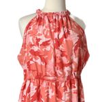 Nine West  Midi Dress High Neck Elastic Waist Hi Low Pink Camo Plus Women’s 2XL Photo 4