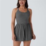 Halara NWT  Easy Peezy Romper S Grey Photo 1