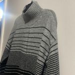 Vera Wang Simply Vera- Pullover Ombre Striped Gradient Mock Turtleneck Sweater Photo 2