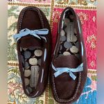 DANIEL GREEN Brown Suede Moccasins‎ Blue Ribbon Hard Sole Slipper Size 8 Photo 7