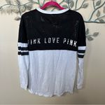 PINK - Victoria's Secret ❤️PINK Victoria’s secret long sleeve black & white rhinestone XS CLEARANCE Photo 8