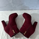 Bamboo  Maroon Velvet‎ Heeled Ankle Boots NEW size 7.5 Photo 6