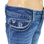 Paisley Sky Womens Denim Blue Jeans Pants Jeweled Straight Leg Size 4 EUC Photo 3