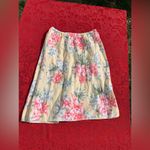 Jones New York Jones‎ New York Sport  Floral Print Skirt Easter Spring SIZE 6 Yellow Linen Photo 1