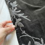 Cambio Corduroy pants floral embroidered womens Brown (size 12) riding boho folk Photo 8