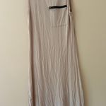 POL Taupe Sleeveless Maxi Dress w/ Zipper Pocket – Size Large Photo 0