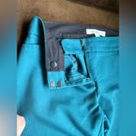 Loft  Teal Blue Straight Leg  Dress Pants Pockets Front & Back  Sz 4  61% Cotton Photo 5