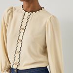 LK Bennett L.K. Bennett Long Sleeve Button Up Blouse Top NWT with defect Size 6 Photo 3