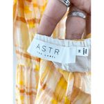 NEW ASTR the Label Yellow Plaid Seersucker Midi Dress sz Medium Tiered Picnic Photo 2