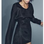 ZARA  black mesh organza thick long top / mini dress Photo 9