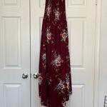 FDSC formal maroon floral off the shoulder dress Multiple Photo 2