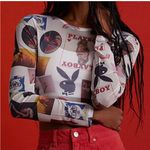 Playboy NWT- X passing b-day mesh top Photo 0