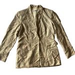 Saks Fifth Avenue Silk Blazer Tan Size 8 Photo 2