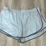 Light Gray Athletic Shorts with Black Trim Blue Size 1X Photo 1