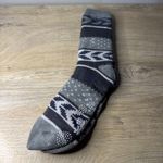MUK LUKS Cozy Lined Socks Gray Fair Isle One Size Fits Most Lounge‎ Comfy Photo 2