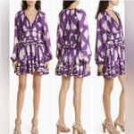 Ulla Johnson  Purple Silk Emery Long Sleeve Ruffle Mini Dress Cassis Blur 10 Photo 1