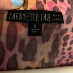 Lafayette 148  Career Silk Button Down Blouse Size 6 Cheetah Top Photo 6