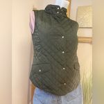 AMICHI Madrid Spain Quilted Green Vest with Gold Buttons Small Photo 5