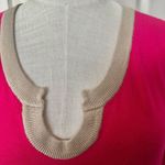 Cable & Gauge pink and orange short sleeved sweater Photo 2