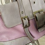 MAXX NEW YORK Leather Purse Shoulder Bag Women's 2 Tone Purple/Gray Purple Photo 2