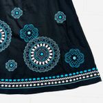 Heart soul Black Embroidered‎ Cotton Blend A-Line Skirt - Bohemian, Casual Size 3 Photo 12