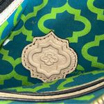 orYANY Beige Pebbled Leather Zipper Pockets Woven Top Handle Satchel Bag Photo 7