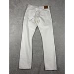 Levi's 501 S Premium Jeans Women's 28x30 Straight Button Fly White Photo 6