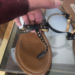 American Eagle black strapy studded faux leather buckle strap sandals 9.5 Photo 2