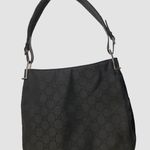 Gucci GG Jacquard Shoulder Bag Black Silver Hardware COA Leather Trim Photo 12