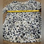 Denim & Co Brown Black Spotted Pullover O Photo 5