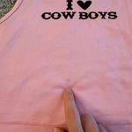 I Love Cowboys Pink Tank Top Photo 6