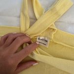 Peach Love California yellow halter neck off the shoulder lightweight sweater Photo 2