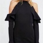 Free People  Sweet Talk Black Off The Shoulder Mini Dress S Photo 0