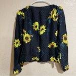 The Kooples Dark Sunflower Silk-Blend Blouse Top Size 1 / Small NEW Photo 6