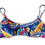 Trina Turk New Moroccan Paisley Bikini Top Multicolor Women's Size 2 Photo 2
