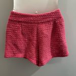 Glam  Wool blend Pink Tweed shorts size Large Photo 3