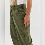 Pull & Bear  fasten tab cargo pants in khaki Photo 8
