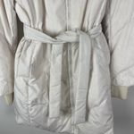 BCBG MAX AZRIA Down Puffer Coat White Women's S Belted Winter Warm Jacket‎ Photo 2