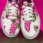 Vans  Hawaiian Floral Pink, White Low Top Sneaker Sz 8 Photo 2